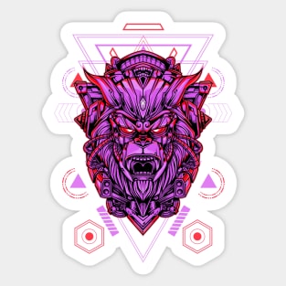 Geometric Gorilla Sticker